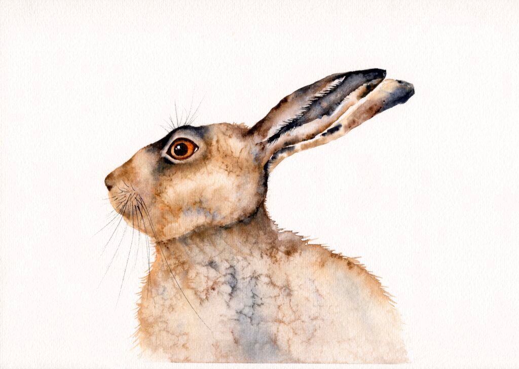 brown-hare-portrait-watercolour-art